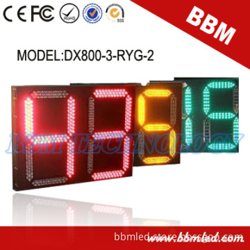 Wide Voltage Flashing Warning Count Down Timer in Crossing Road
